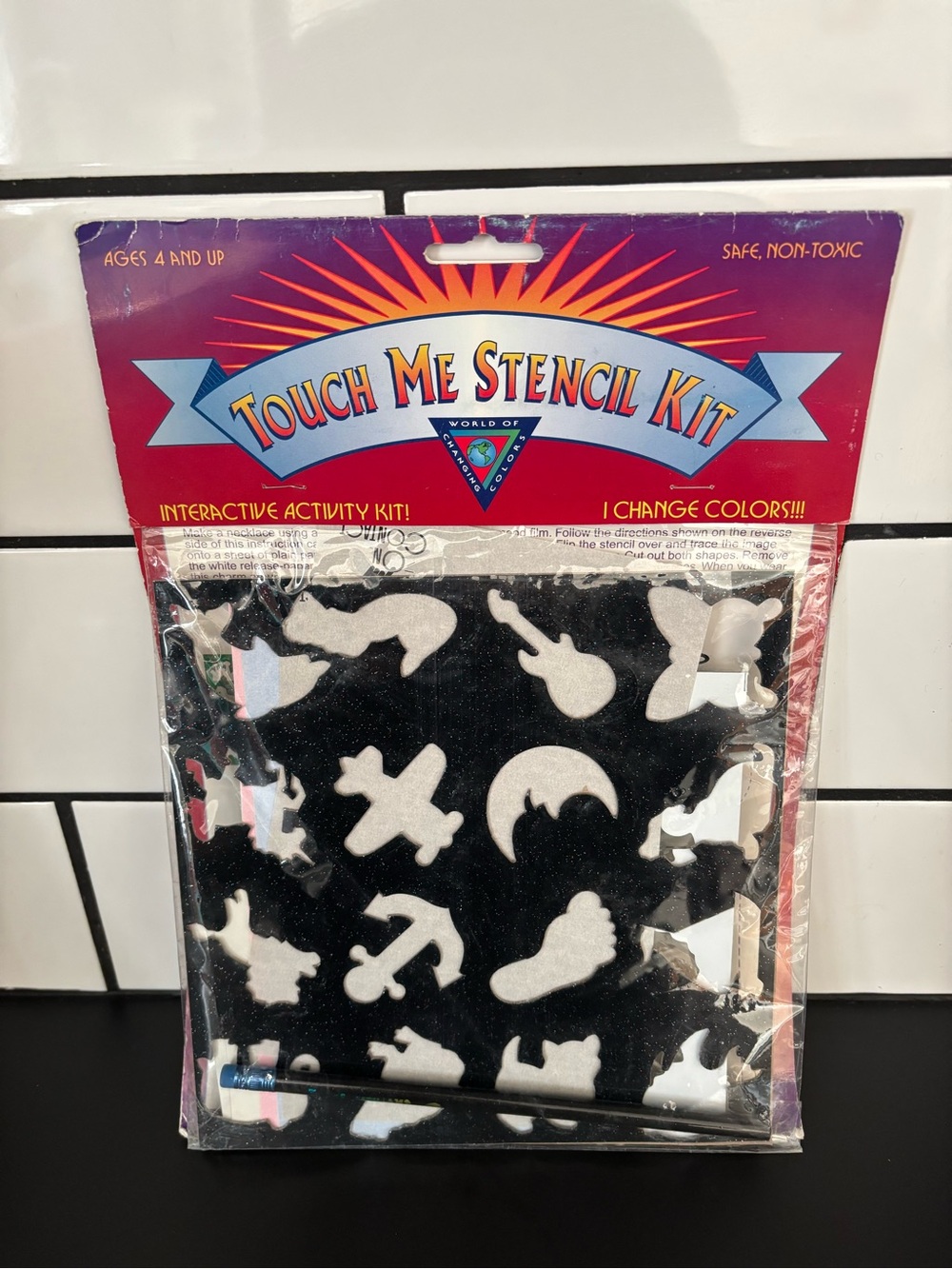 Vintage 80’s/90’s Davis Liquid Crystals Touch Me Change Color Stencil Kit NWT
